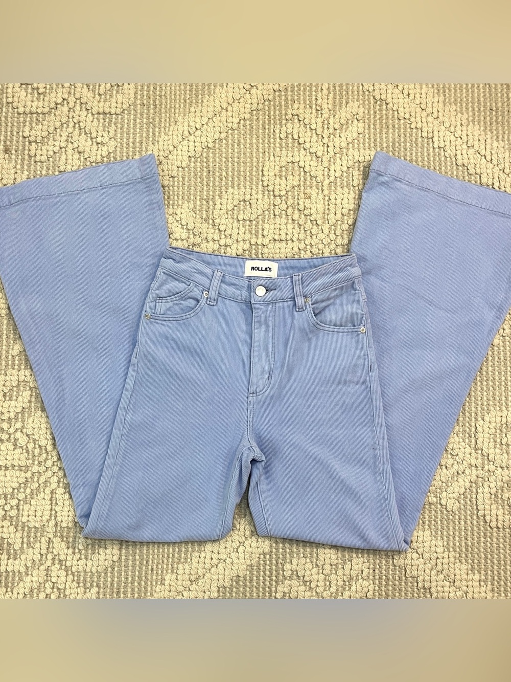 Rolla's Wisteria Blue Corduroy Flare Jeans